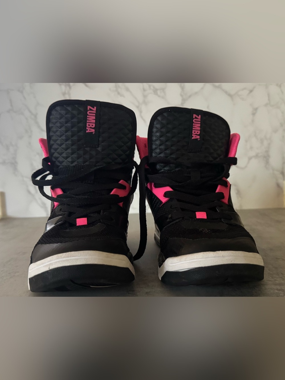 *Limited Edition* Zumba Fitness Black and Hot Pink High-Top Sneakers - Picture 2 of 5
